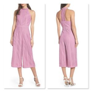 Chelsea28 Pink Lace Jumpsuit